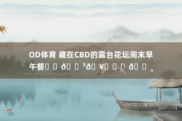 OD体育 藏在CBD的露台花坛周末早午餐☺️🍳🥐☕️🌸