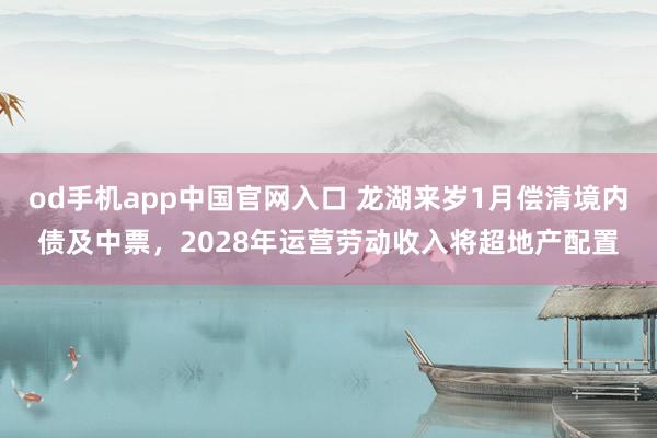 od手机app中国官网入口 龙湖来岁1月偿清境内债及中票，2028年运营劳动收入将超地产配置