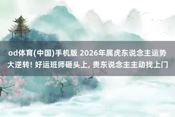 od体育(中国)手机版 2026年属虎东说念主运势大逆转! 好运班师砸头上， 贵东说念主主动找上门