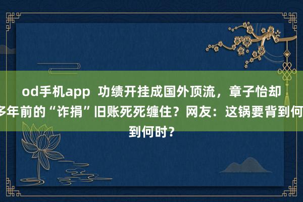 od手机app  功绩开挂成国外顶流，章子怡却被多年前的“诈捐”旧账死死缠住？网友：这锅要背到何时？