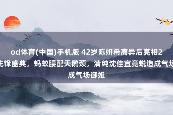od体育(中国)手机版 42岁陈妍希离异后亮相2026先锋盛典，蚂蚁腰配天鹅颈，清纯沈佳宜竟蜕造成气场御姐