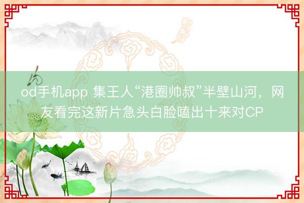od手机app 集王人“港圈帅叔”半壁山河，网友看完这新片急头白脸嗑出十来对CP