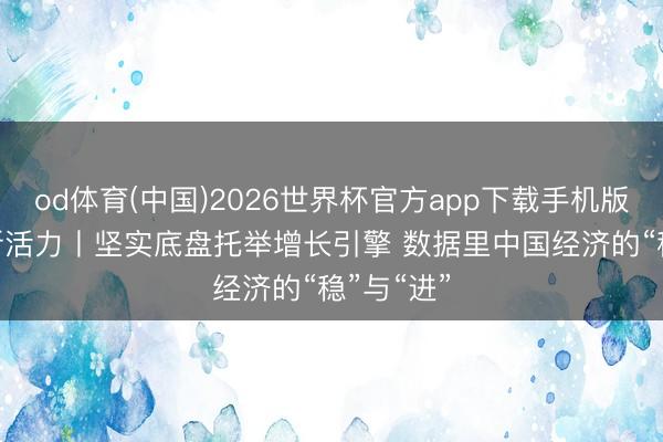 od体育(中国)2026世界杯官方app下载手机版 “经”彩新活力丨坚实底盘托举增长引擎 数据里中国经济的“稳”与“进”