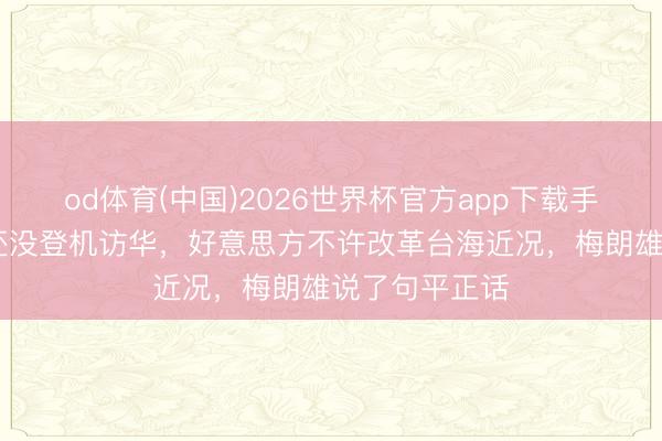 od体育(中国)2026世界杯官方app下载手机版 特朗普还没登机访华,好意思方不许改革台海近况,梅朗雄说了句平正话