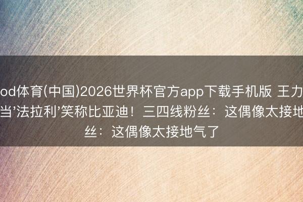 od体育(中国)2026世界杯官方app下载手机版 王力宏拒当'法拉利'笑称比亚迪！三四线粉丝：这偶像太接地气了