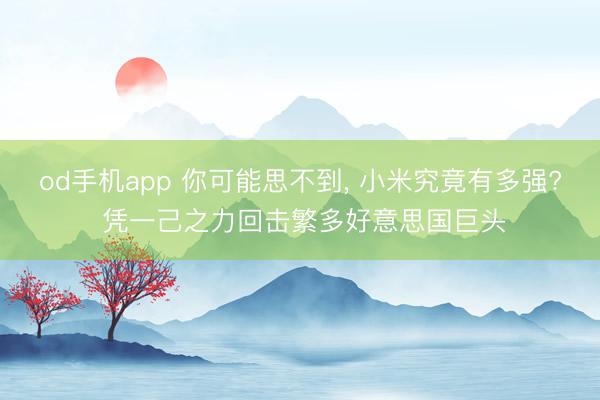 od手机app 你可能思不到， 小米究竟有多强? 凭一己之力回击繁多好意思国巨头