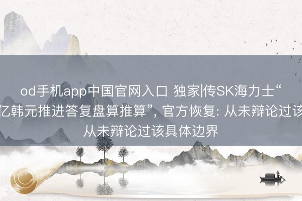od手机app中国官网入口 独家|传SK海力士“拟推百万亿韩元推进答复盘算推算”， 官方恢复: 从未辩论过该具体边界